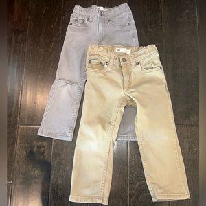 Levi’s little boys slim fit sueded pants 2T